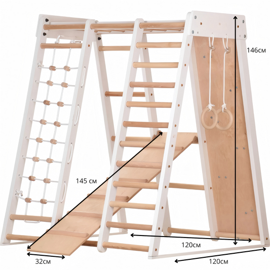 Multifunctional Indoor Climbing Frame (White)