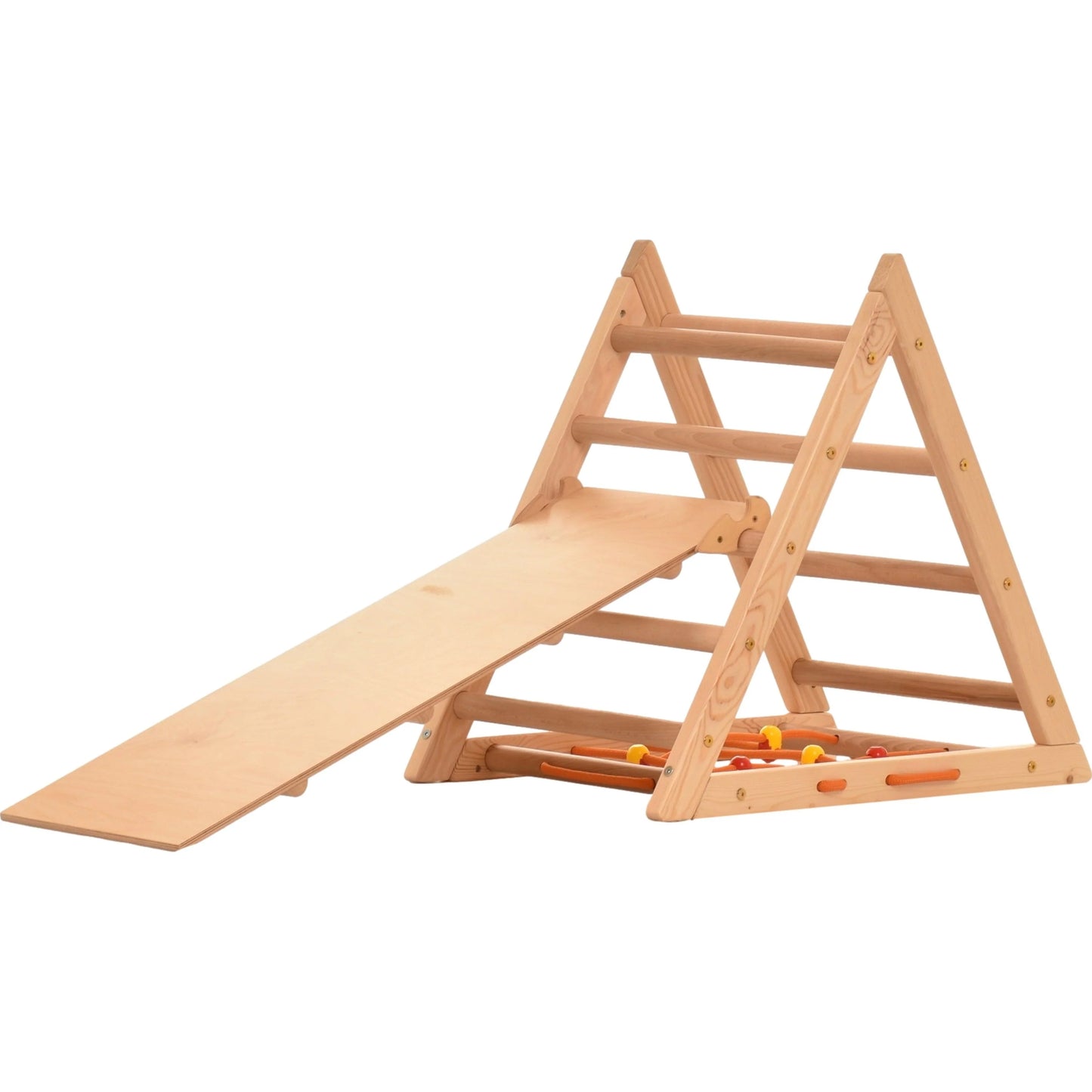 Pikler Triangle with Climbing Net Base