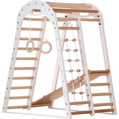 Compact Indoor Climbing Frame Suitable For The Whole Family (White)