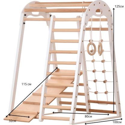 Compact Indoor Climbing Frame Suitable For The Whole Family (White)