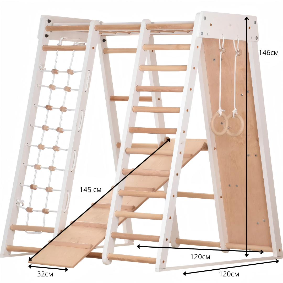 Multifunctional Indoor Climbing Frame (White)