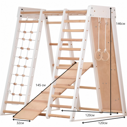Multifunctional Indoor Climbing Frame (White)