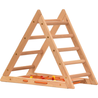 Pikler Triangle with Climbing Net Base