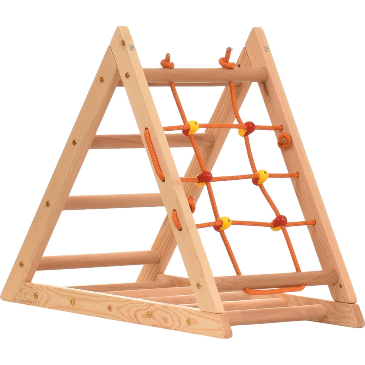 Pikler Triangle with Climbing Net Base