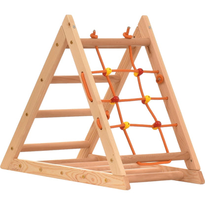 Pikler Triangle with Climbing Net Base
